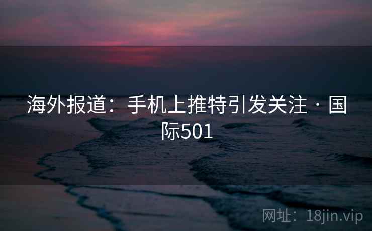 海外报道：手机上推特引发关注 · 国际501